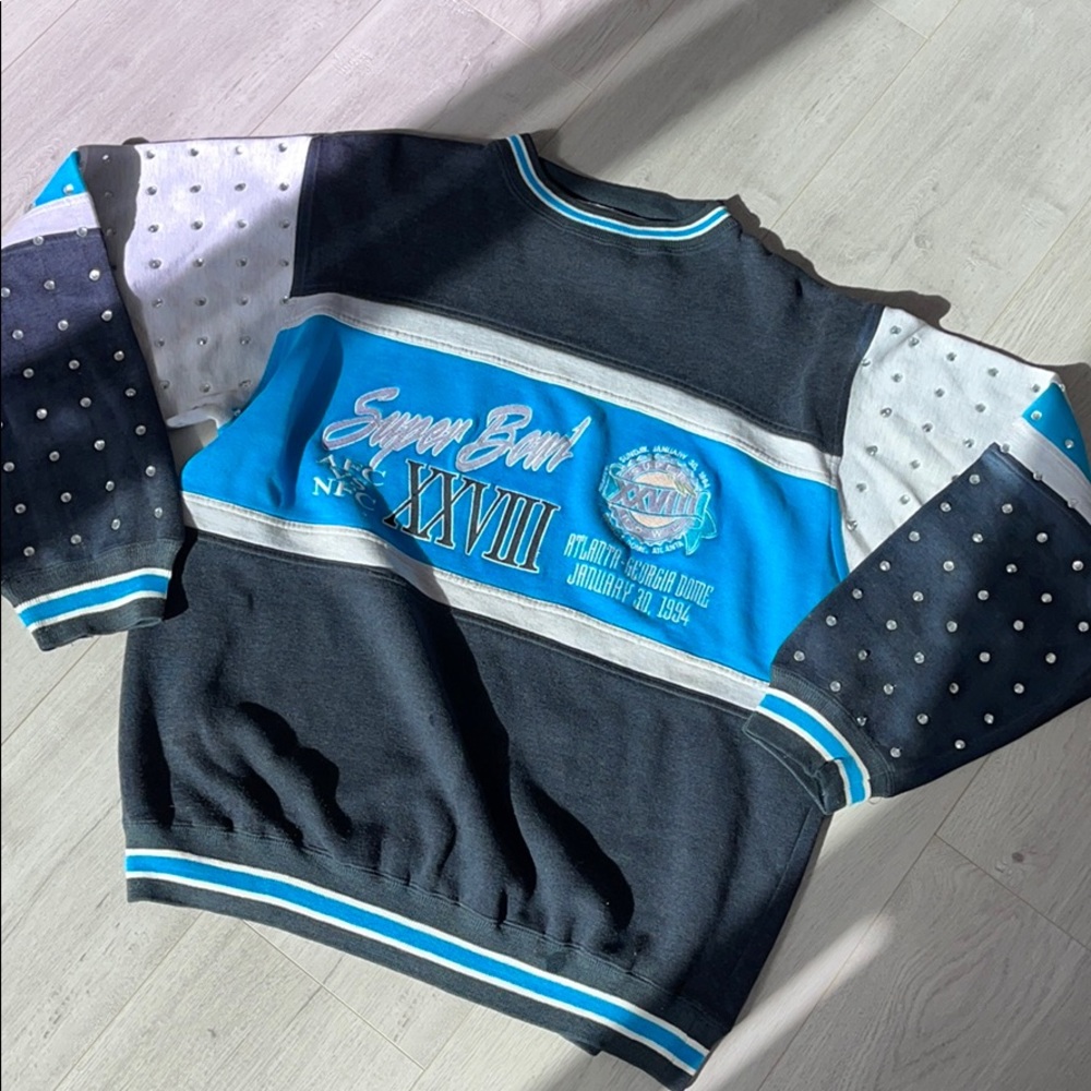 Rhinestone super bowl sweatshirt